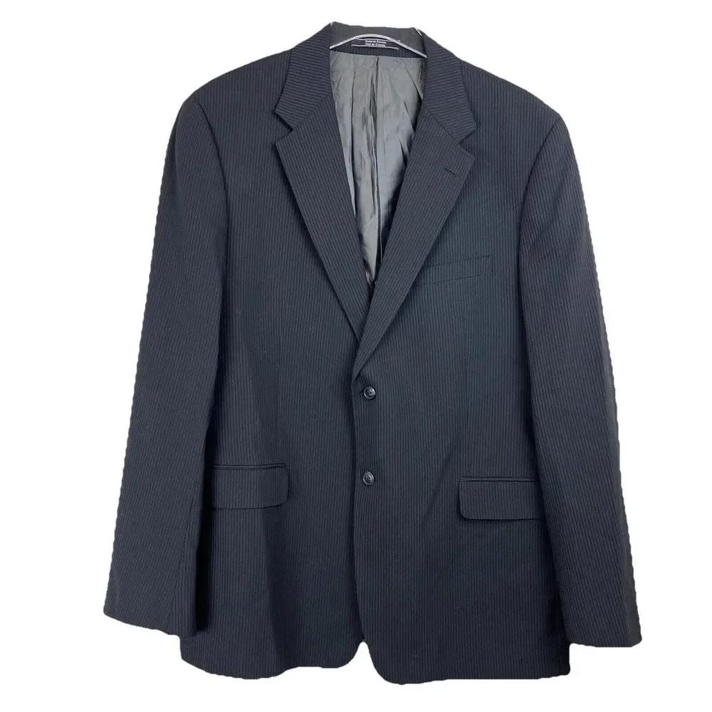 Theory Mens 46R 100% Wool Blazer Sport Coat‎ Suit Jacket Textured Stripe Canada